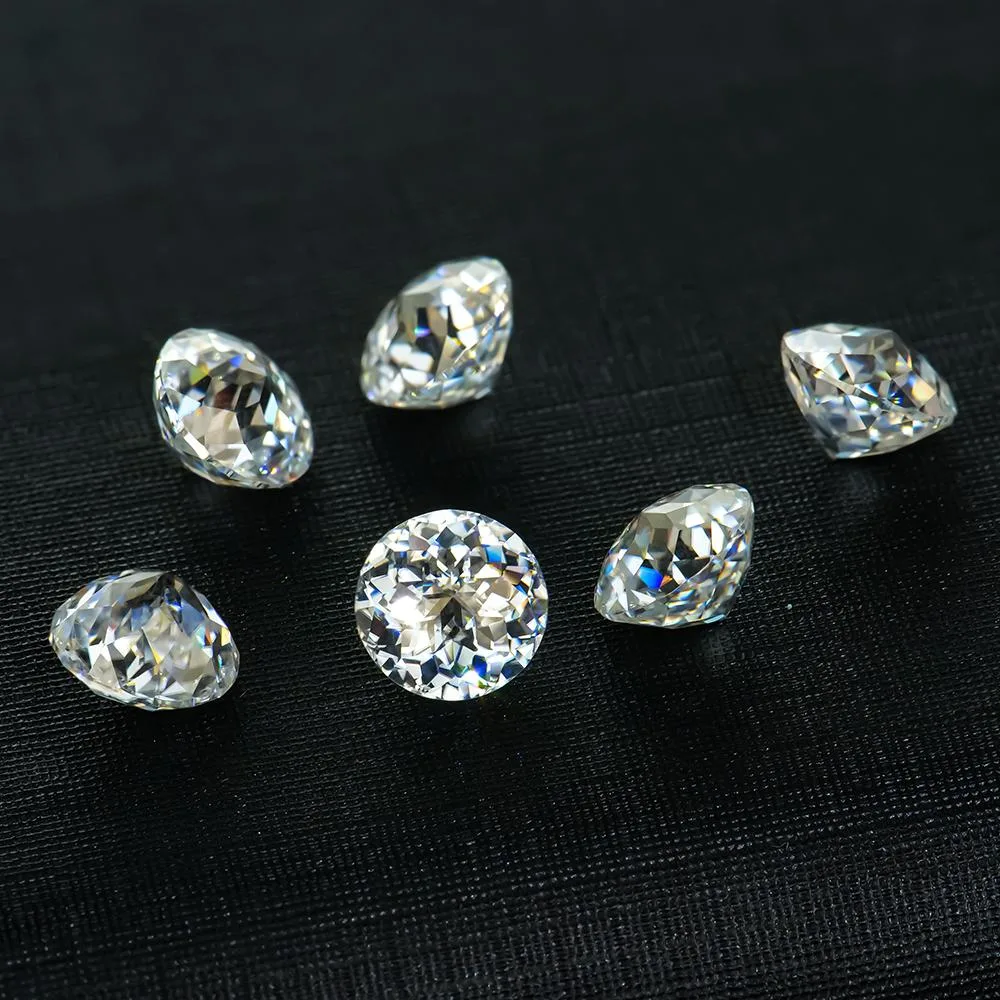 Wholesale Empire Cut Round Shape Moissanite Jewelry Making White Gemstone Collection