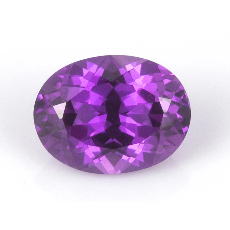 Oval Purple Lab Created Sapphire Corundum Synthetic Sapphire Purple Lab Grown Sapphire