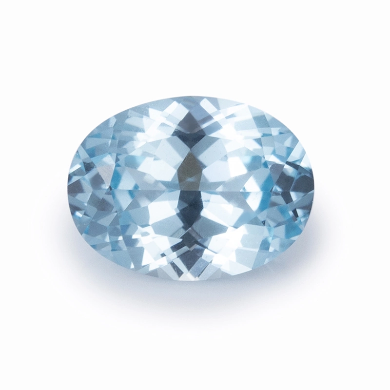 Oval Corundum Synthetic Sapphire Round Aquamarine Sapphire Lab Created Sapphire