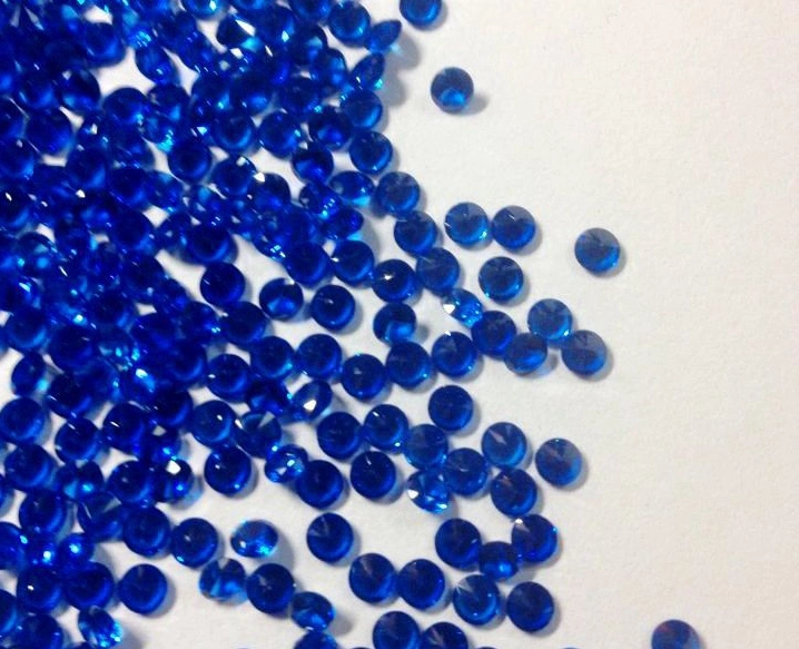 Wholesale 1mm Round Synthetic #34 Blue Corundum for Corundum Jewelry