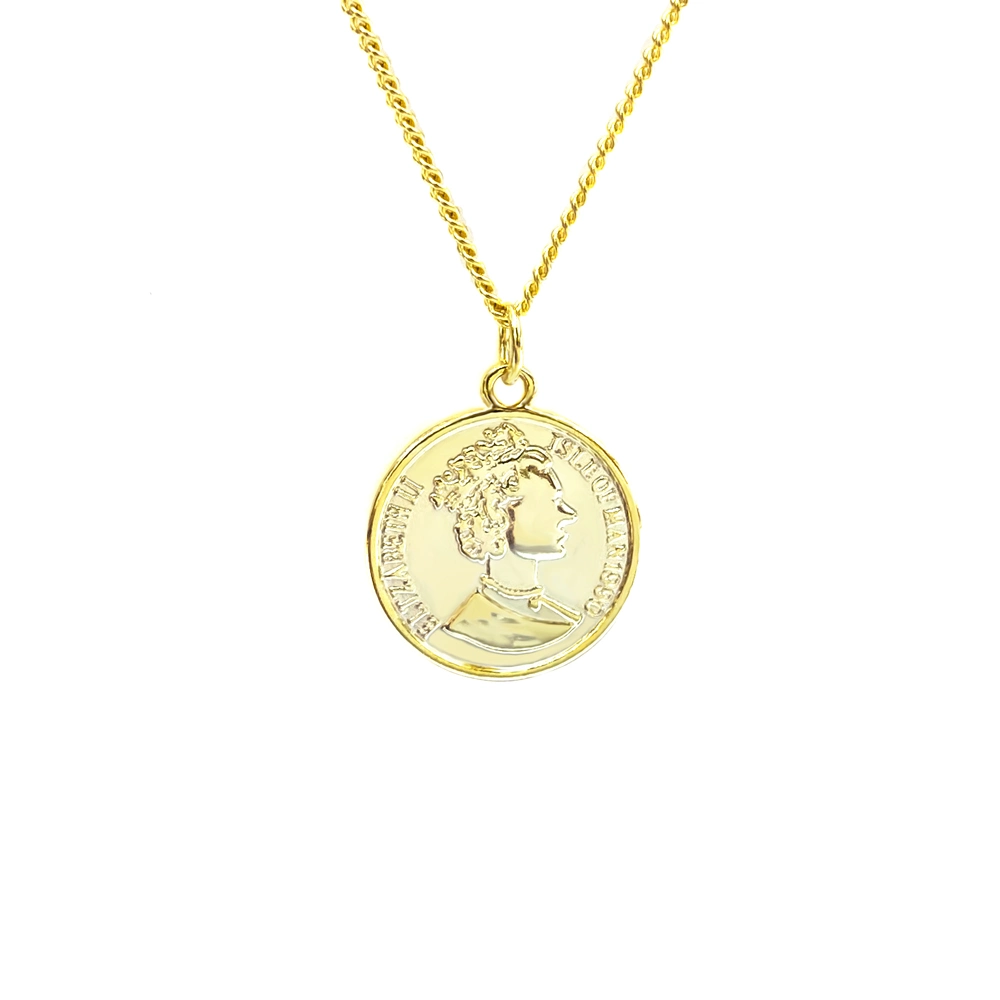 2023 Fashion New Coin Necklace 925 Sterling Silver Jewellery Customerize 14K Gold Plated