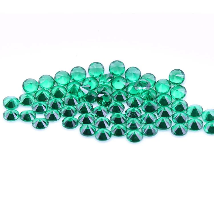 Nano Sital Emerald Color Loose Faceted Round Gemstone for Jewelry Setting