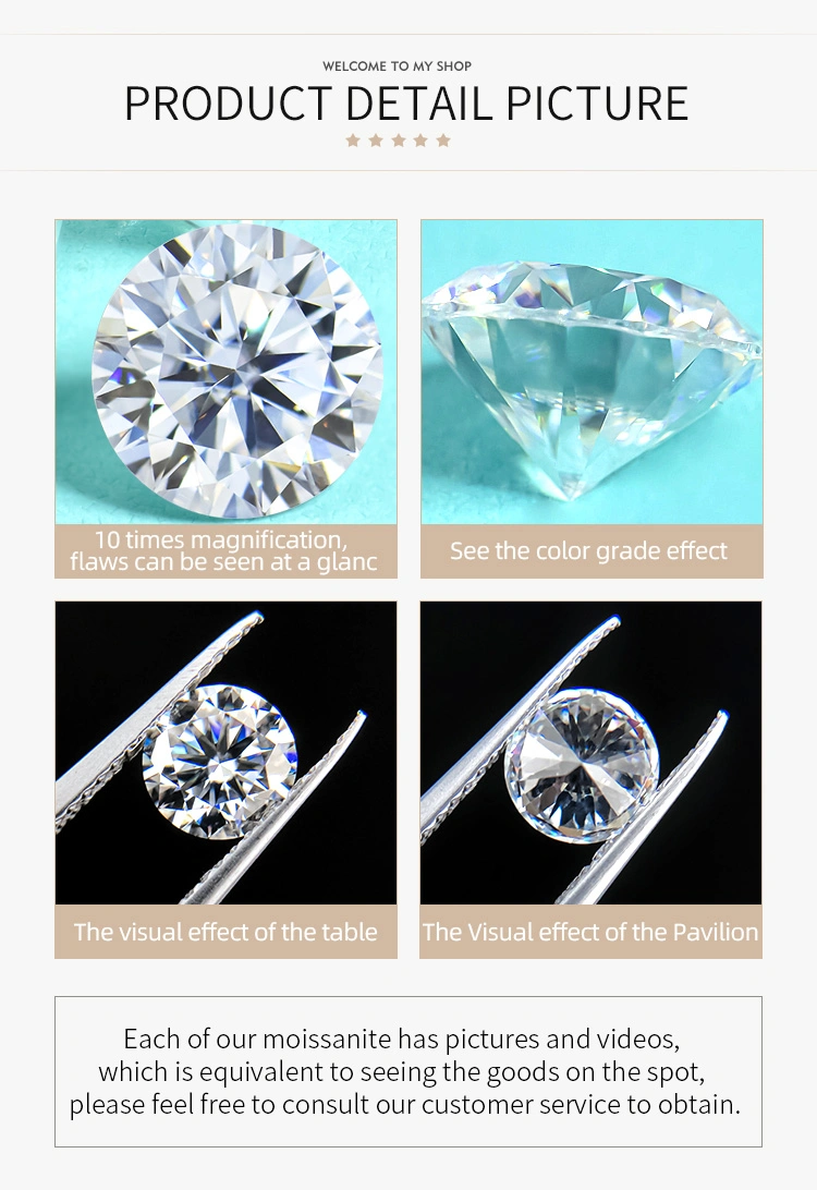 Special Cut Moissanite Gemstone with Gra Report Def Pass The Test