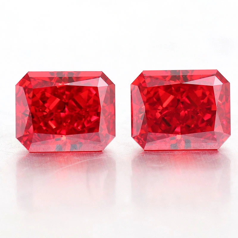 Loose Gemstone China Red 5A Crushed Ice Cut Cubic Zirconia for Jewelry Setting