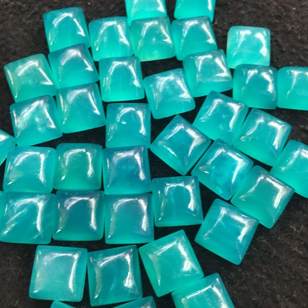 High Quality Natural Blue Color Amazonite Square Cabochon Gemstone for Jewelry Setting