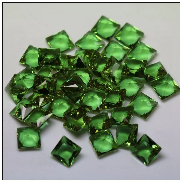 Synthetic Zultanite Gemstone Square Princess Cut for Jewelry Setting
