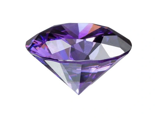 Facotry Price Round Cut Amethyst Cubic Zirconia for Fashion Jewelry