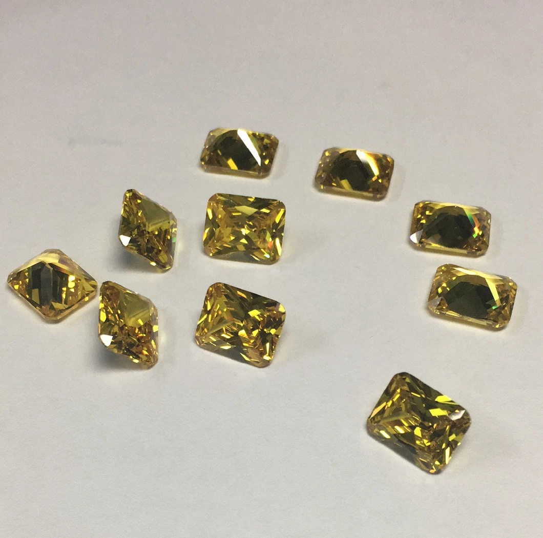 Artificial CZ Stone Baguette Machine Cut Cubic Zirconia Loose Gemstone