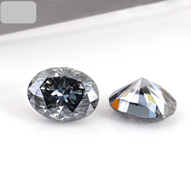 Provence Moissanite Dark Blue Color Diamond Oval Cut Moissanite Loose Synthetic Moissanite Gemstone for Jewelry Making