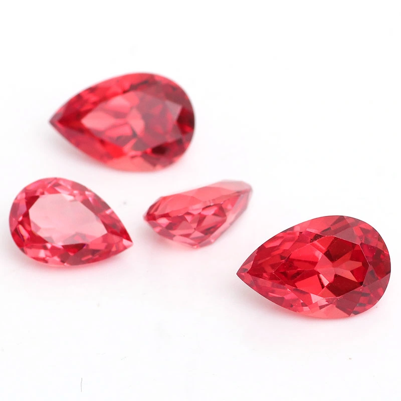 Oval Lab Grown Corundum Hydrothermal Red Sapphire Stone Lab Created Red Sapphire