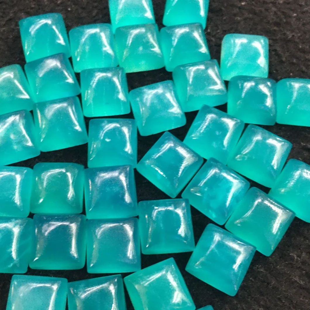 High Quality Natural Blue Color Amazonite Square Cabochon Gemstone for Jewelry Setting