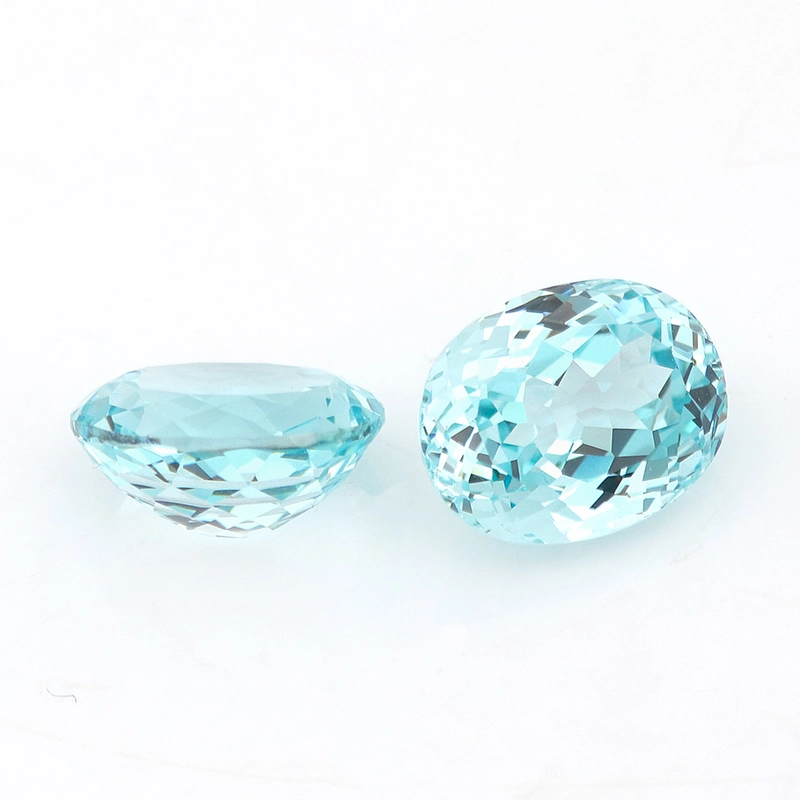 Paraiba Tourmaline Loose Lab Grown Gemstone Oval Shape Certified Paraiba Blue Apatite Gemstone