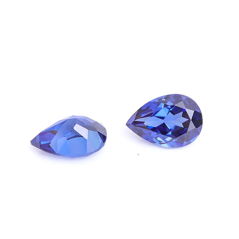 Wholesale Pear Blue Sapphire Lab Grown Material Loose Gemstones with Certificate Lab Grown Gemstone Price Per Carats for Jewelry Making