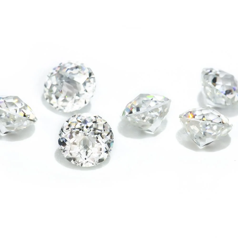 Wholesale Empire Cut Round Shape Moissanite Jewelry Making White Gemstone Collection