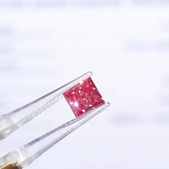 Provence Factory Price Heart Asscher Cushion Shape Lab Grown Diamond 1.14CT Vs1 Fp Pink Real Diamond Loose Gemstone for Jewelry Making