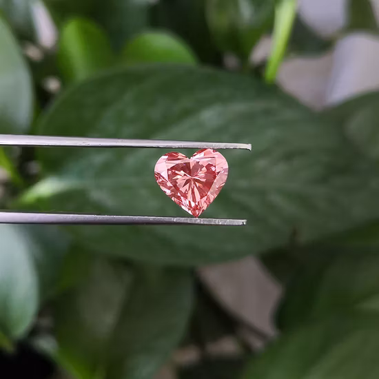 Provence Factory Price Heart Asscher Cushion Shape Lab Grown Diamond 1.14CT Vs1 Fp Pink Real Diamond Loose Gemstone for Jewelry Making