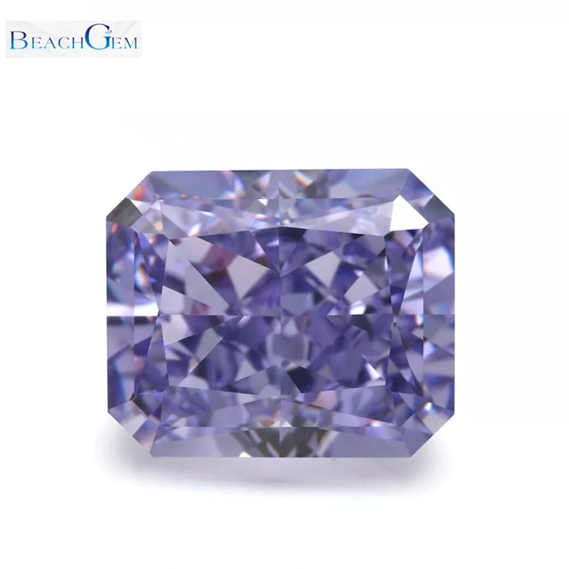 Lavender Crushed Ice Cut Cubic Zirconia Gemstone for Jewelry Setting