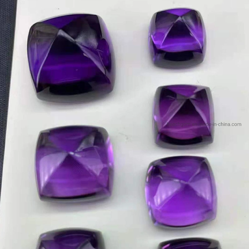 Natural Amethyst Popular Cutting Suger Tower Gemstone for Jewelry Setting