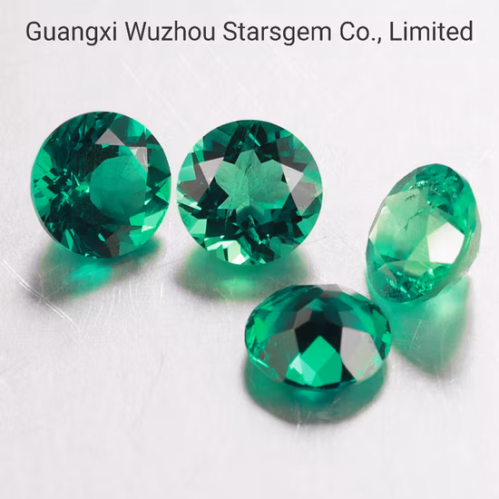 Starsgem 8.5mm Loose Emerald Hydrothermal Emerald Round Cut Lab Emerald