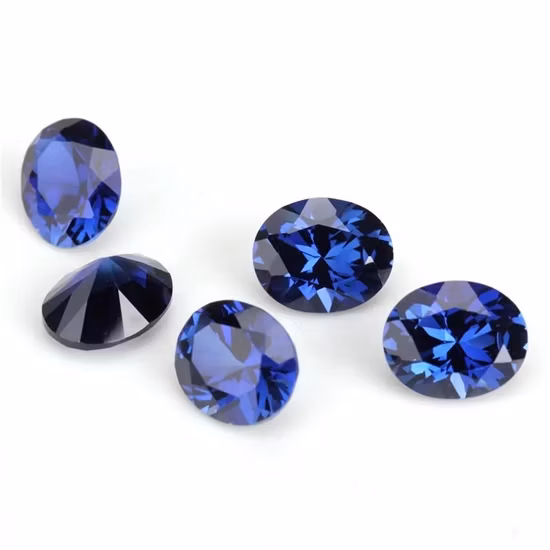Loose Gemstone 33# 34# 35# Oval Shape Blue Sapphire for Jewelry Setting