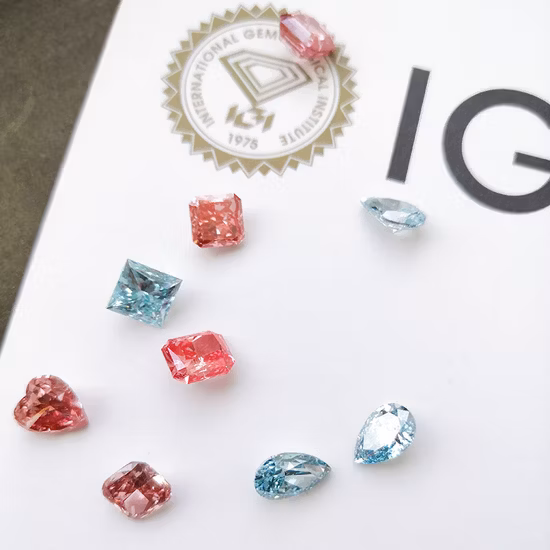 Provence Factory Price Heart Asscher Cushion Shape Lab Grown Diamond 1.14CT Vs1 Fp Pink Real Diamond Loose Gemstone for Jewelry Making