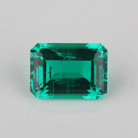 Lab Created Stone Loose Gemstone 1.5 Carat Emerald Cut Emerald Price Per Carat Hydrothermal Emerald