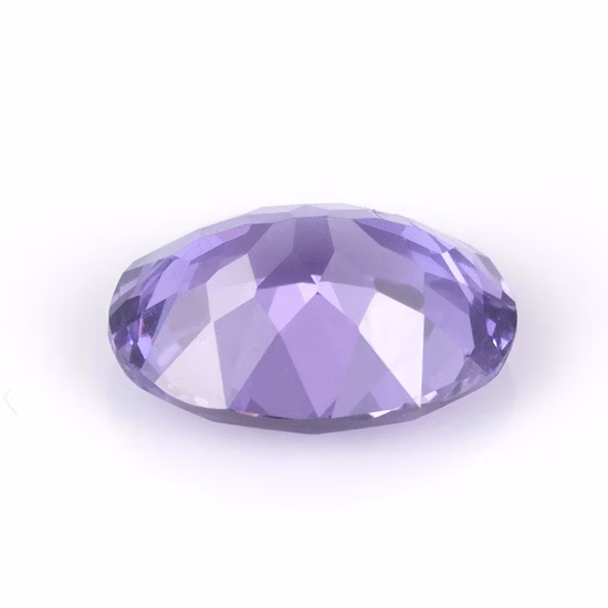Oval Light Purple Lab Created Sapphire Corundum Synthetic Sapphire Light Purple Lab Grown Sapphire